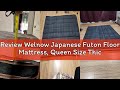 Review Welnow Japanese Futon Floor Mattress, Queen Size Thick Tatami Mat Portable & Foldable Roll Up