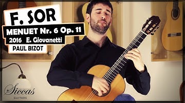 Menuet No.6 Op.11 by Fernando Sor played by Paul Bizot on a on 2016 Ennio Giovanetti