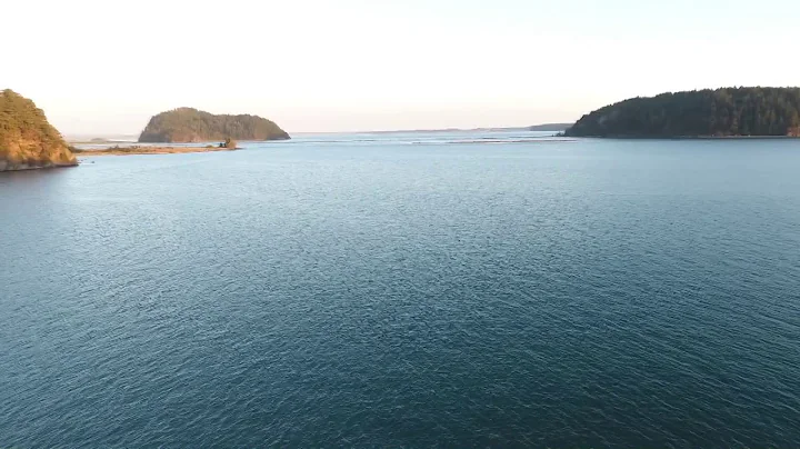 Drone video of Martha's Beach, La Conner, Washington