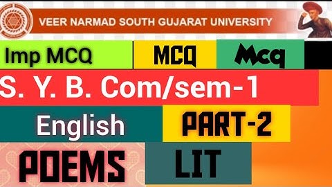 #sybcomsem3_|| English Mcqs poem (brama,sonet) ||