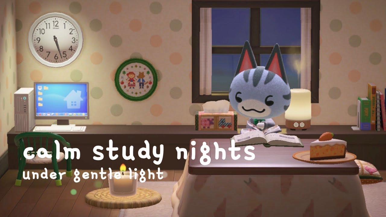 a quiet evening of productivity ⏱️💭 chill lofi music 잔잔한 로파이 음악 | acnh 모동숲 あつ森