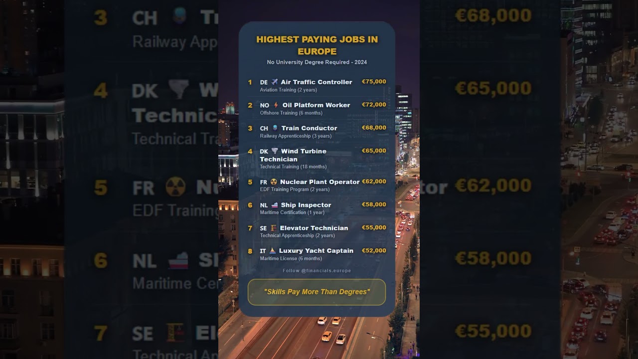 😨 High Paying Jobs in Europe 