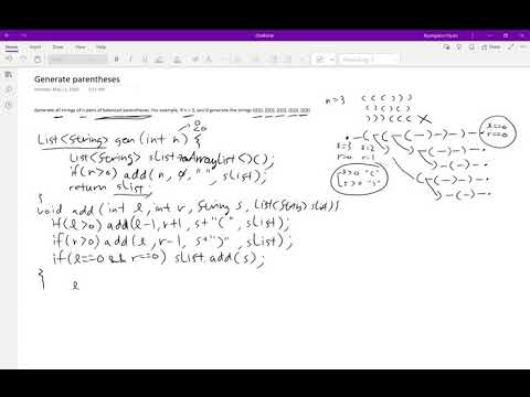 Generate parentheses 코딩 인터뷰