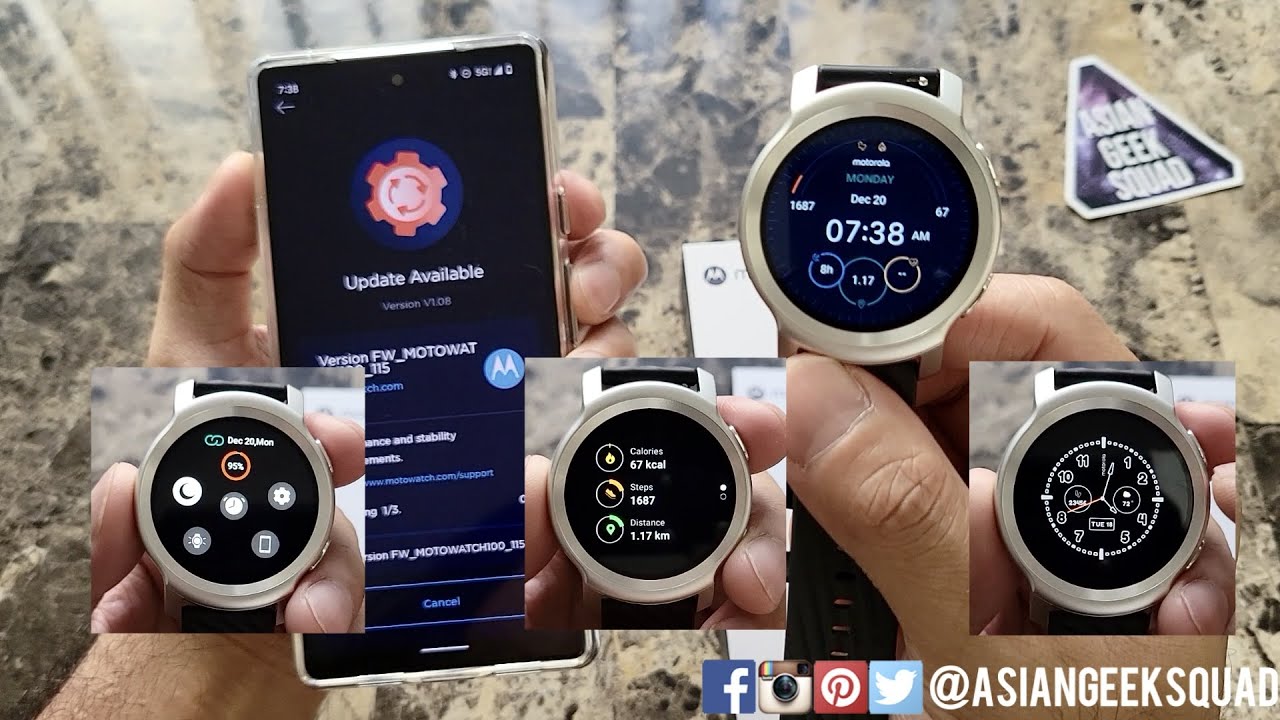 Motorola Moto Watch 200 aparece em supostas imagens com tela circular após  certificação da FCC 