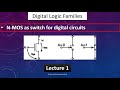 Introduction to MOSFET Logic Families || How NMOS works a switch|| Lecture 1