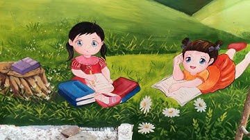 Vẽ tranh tường mầm non