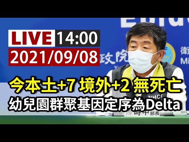 【完整公開】LIVE 今本土+7 境外+2 無死亡 幼兒園群聚基因定序為Delta