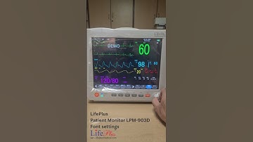 LifePlus Patient Monitor LPM-903D , Font Settings