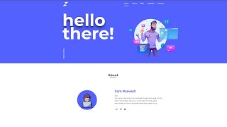 Complete Responsive Personal Portfolio Website using HTML CSS & JavaScript #z