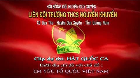 Hát quốc ca ở địa chỉ đỏ Trường THCS Nguyễn Khuyến