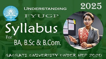  BA, B.Sc & B.Com Syllabus For 1st semester under Guwahati University | FYUGP | NEP2020