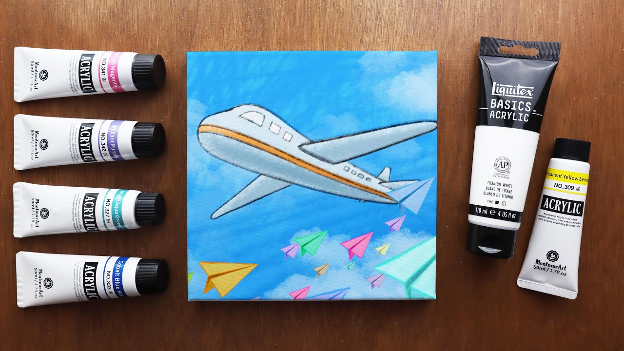 Daily Challenge 31drawing｜AcrylicPainting｜아크릴｜비행기｜Airplanes StayHome