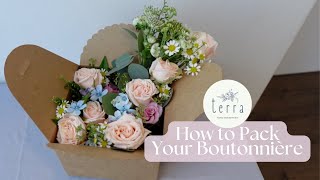 Wedding florals: how to pack your boutonnieres to keep it fresh