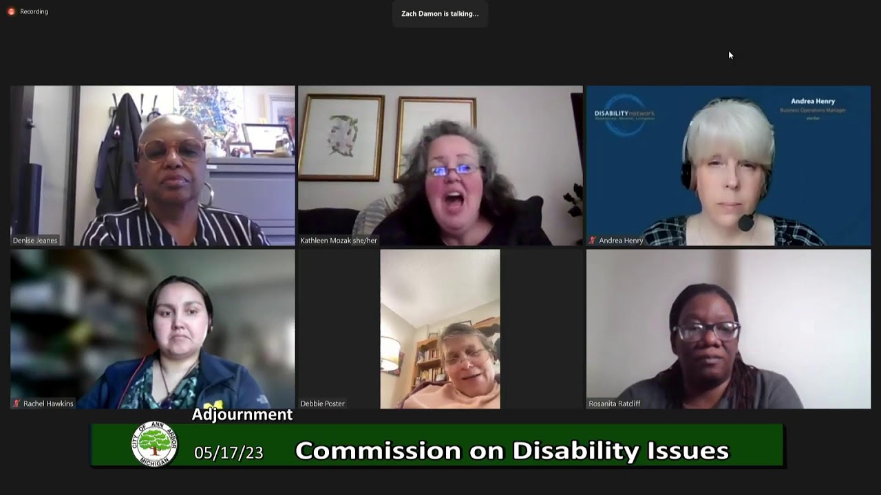 Ann Arbor Commission on Disability Issues Meeting 5/17/2023