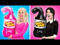 Wednesday vs Barbie Cooking Challenge! Pink vs Black Food Eating Battle by YUMMY JELLY