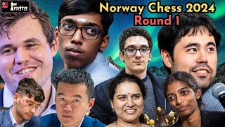 Norway Chess 2024 Round 1 | ft. Carlsen vs Ding, Pragg vs Firouzja, Vaishali vs Wenjun, Humpy vs Pia