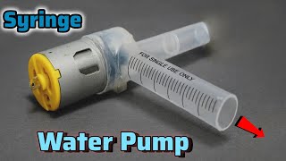 Amazing Experiment Of Mini Water Pump Using Syringes Diy Project Science Projects For School
