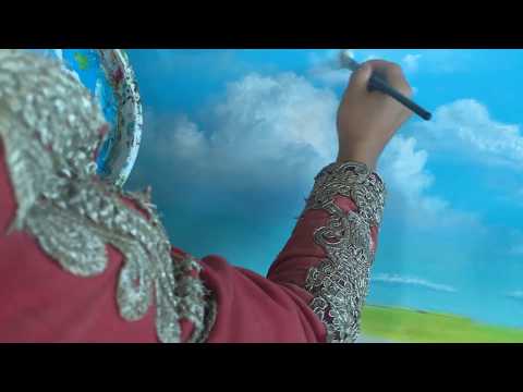 Video kỹ thuật vẽ tranh đồng quê 2 cổng làng country... - youtube