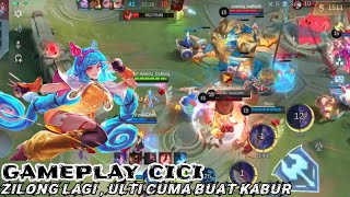 Kenapa Harus Lawan Zilong Lagi !! Susah Banget Ngejar Zilong | Gameplay Cici Mobile Legends