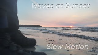 Waves at Sunset  Slow Motion  Osmo Pocket 3