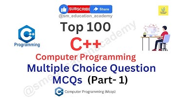 C++ quiz part 1 | C++ solved MCQs | C++ MCQs Quiz with Answers | Mixed Programming Questions