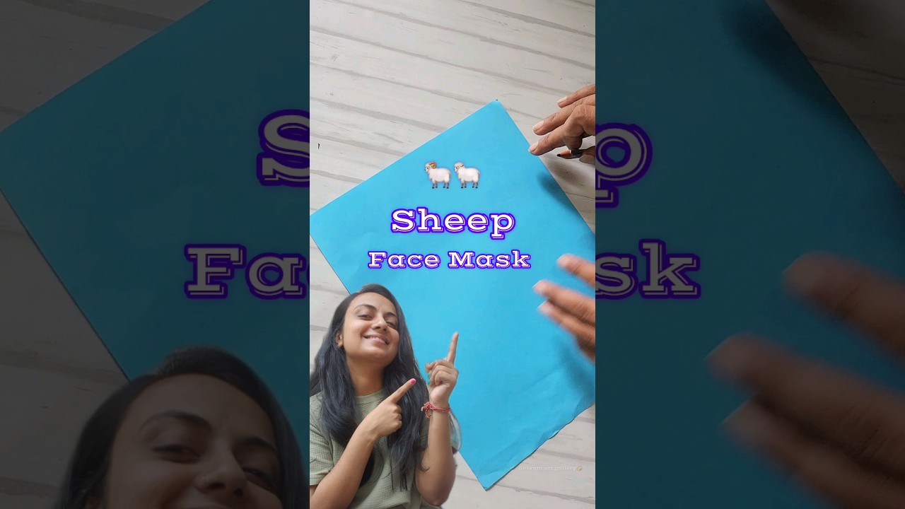 full video👆🏻 sheep face mask | animal mask | how to make sheep 