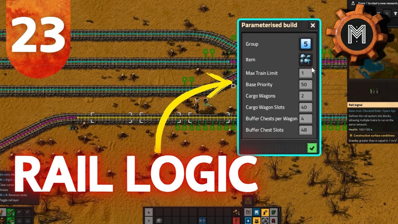 Smart Rails: First Station & Fuel Planning | 23 | Factorio Space Age