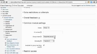 Using Groups and Groupings to Control Display of Quiz Results