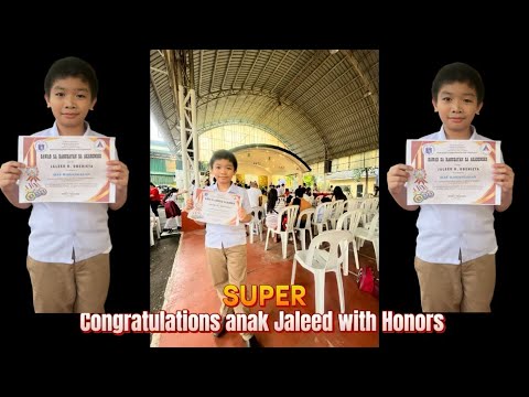 JALEED OBENIETA WITH HONORS GRADE 4 FIRST & SECOND QUARTER| CONGRATULATIONS ANAK!