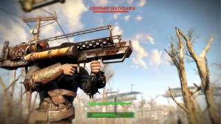Fallout 4: Legendary Deathclaw vs Fat Man!