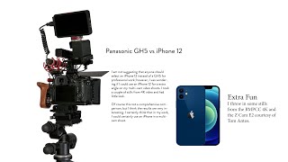 Panasonic GH5 vs iPhone 12 with Stills from the BMPCC4K and the Z Cam E2