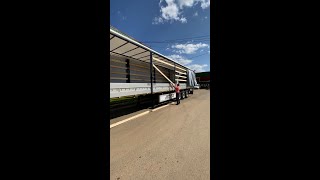 Тентовый полуприцеп с бортами #shorts