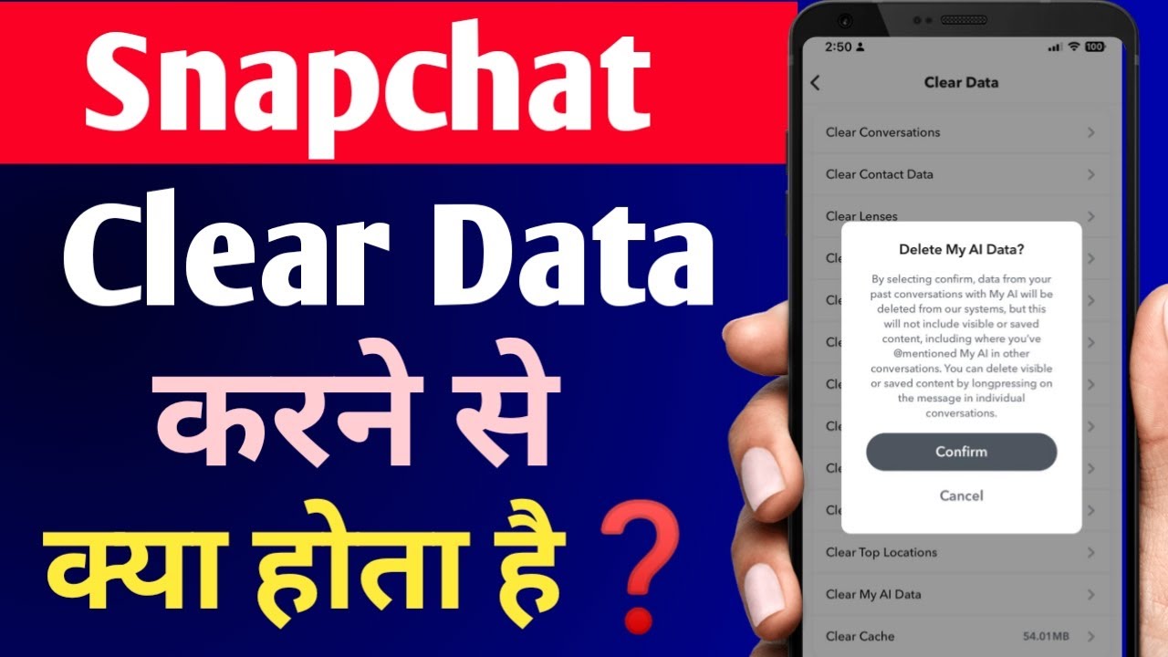 snapchat ka clear data karne se kya hota hai