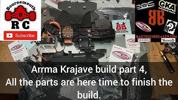 Arrma Krajave (Kraton XL) build part 4, the final parts have arrived