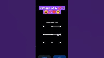 pattern of A ❤️ S AS pattern lock as pattern lock video #shortfeed #shorts
