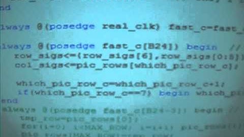 Program Dot Matrix LED, Verilog/FPGA (TestMatrixLED)