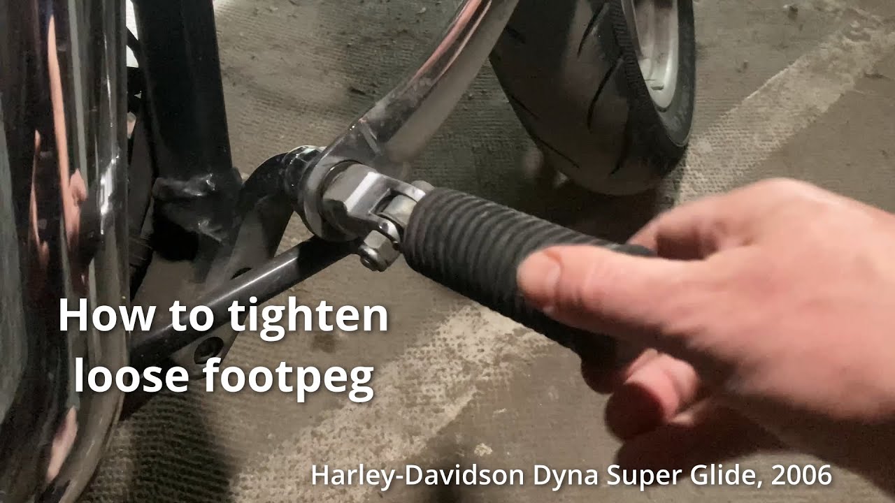 How to tighten loose footpeg on 2006 Harley Davidson YouTube