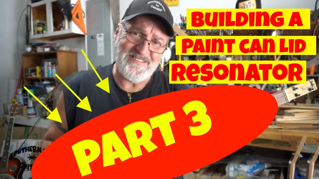 Cigar Box Guitar - Building a Paint Can Lid Resonator ( Part 3 )