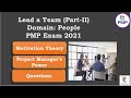 Lead a Team| Power of Project Managers| Motivation Theory| Questions |People Domain| PMP Exam 2021