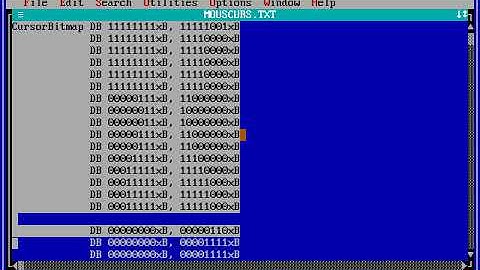 Three simple mouse routines in assembly language for DOS
