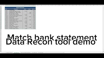Data Recon tool Demo for accountants