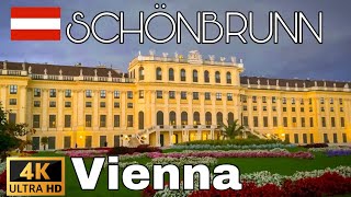 Schönbrunn Palace & garden tour Vienna Austria 4k 60Fps - Schloss Schönbrunn #walking #austria