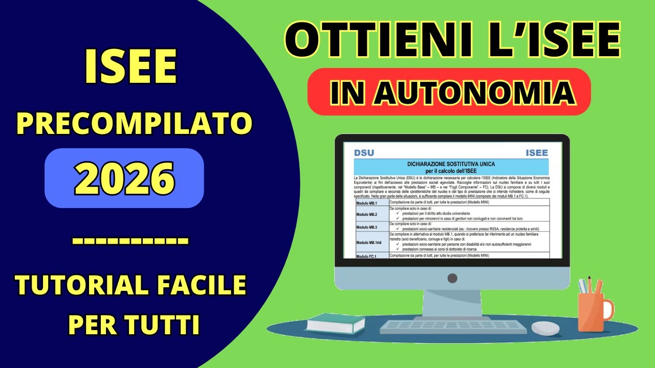 ISEE 2026 il TUTORIAL per CHIEDERLO IN AUTONOMIA ➜ ISEE PRECOMPILATO INPS