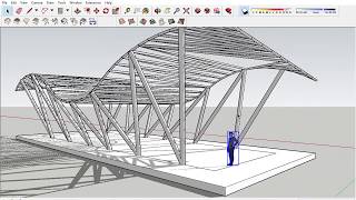 Creating 'Parametric Inspired' Roof Form in Sketchup using advanced plugin (links enclosed) !