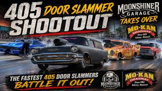 OUTLAW 405 Door Slammers Shootout at Smokin Mo-Kan Dragway with MOONSHINER GARAGE on the MIC