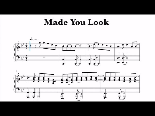 Made You Look (arr. Piu Piu Piano) Sheet Music, Meghan Trainor