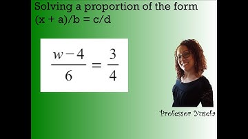 Solving a proportion of the form (x + a)/b = c/d