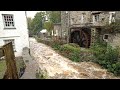 Heavy Rain Walk Through Ambleside Town, English Countryside 4K