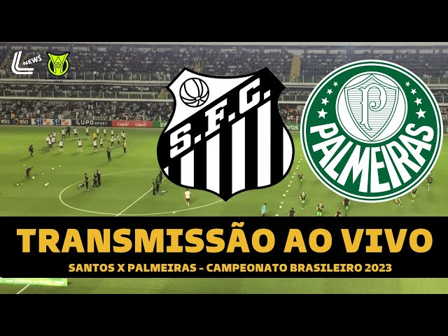SANTOS X PALMEIRAS TRANSMISSÃO AO VIVO DIRETO DA VILA BELMIRO - CAMPEONATO  BRASILEIRO 2023 