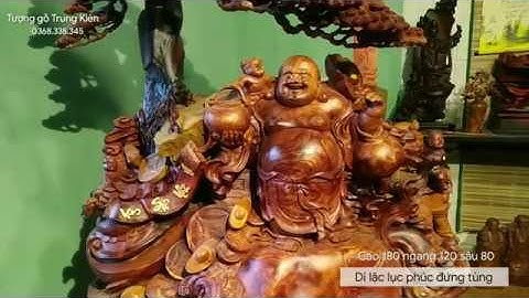 Tượng gỗ | Di lặc lục phúc gỗ hương siêu to khổng lồ - 0368338345 CALL/ZALO